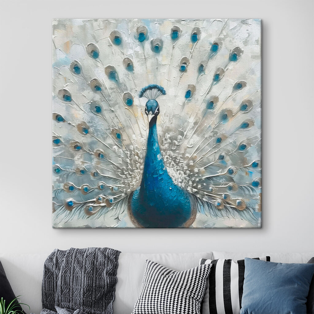 Paon aux plumes pâles — intérieur 1