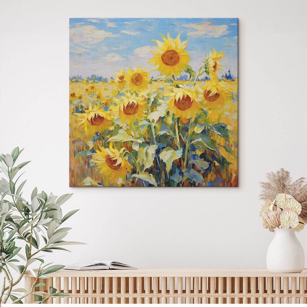 Tournesols et ciel bleu — intérieur 2