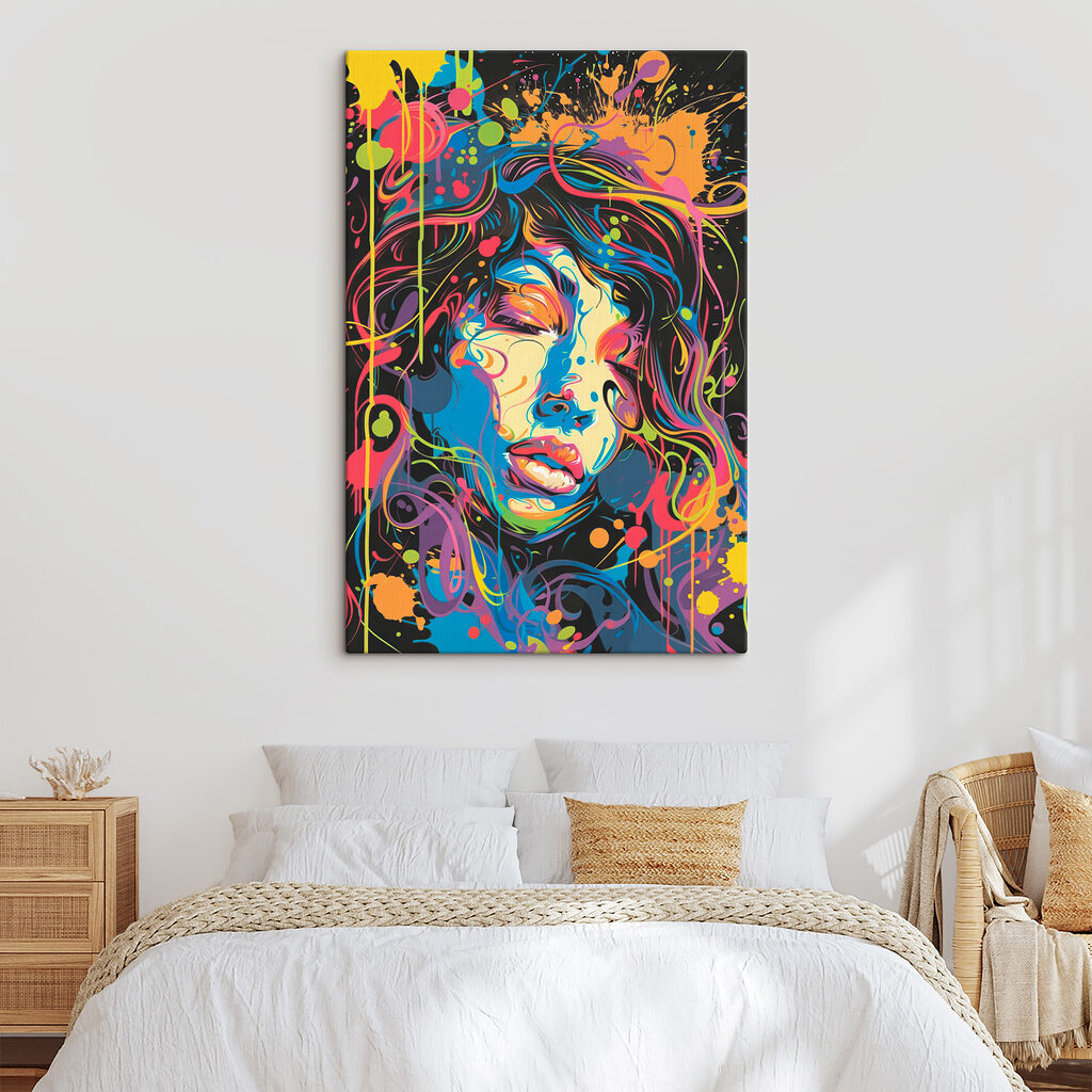 Visage aux fils colorés — intérieur 2