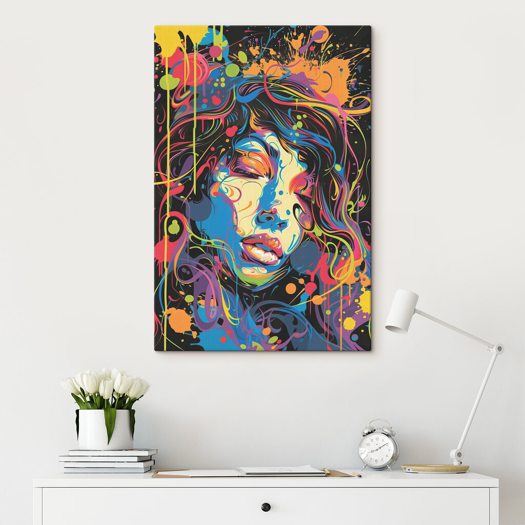 Visage aux fils colorés — intérieur 1