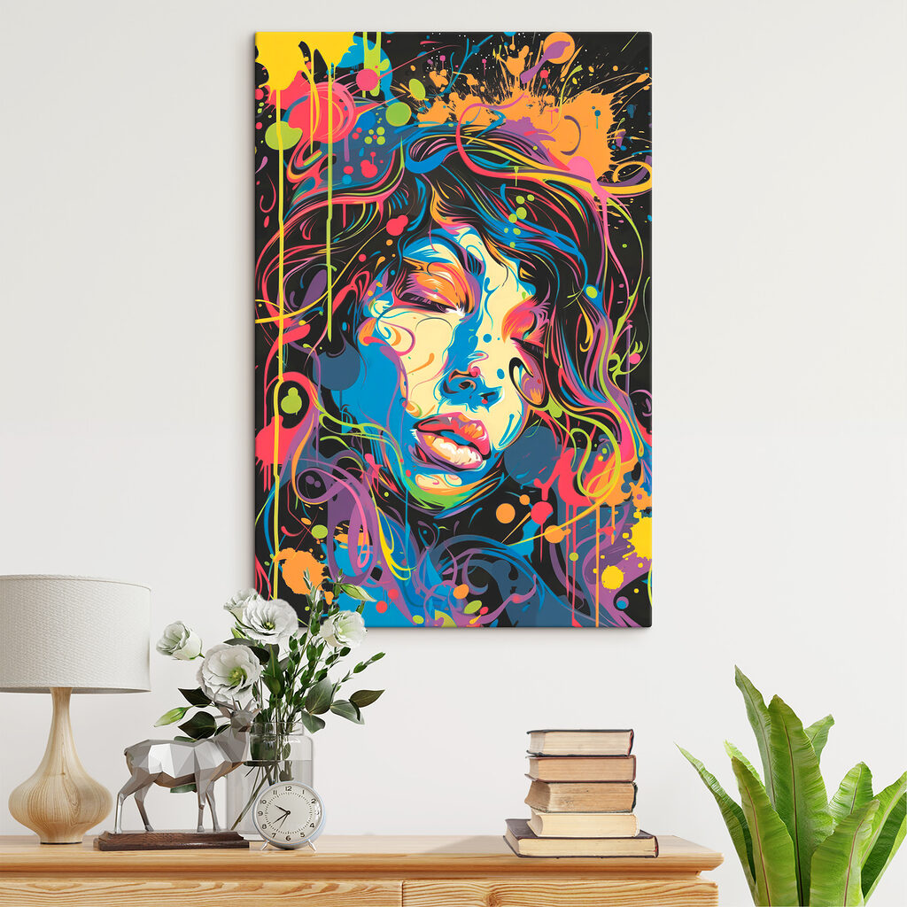 Visage aux fils colorés — intérieur 4