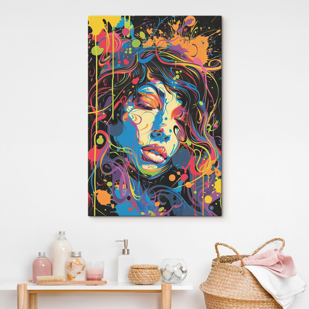 Visage aux fils colorés — intérieur 5