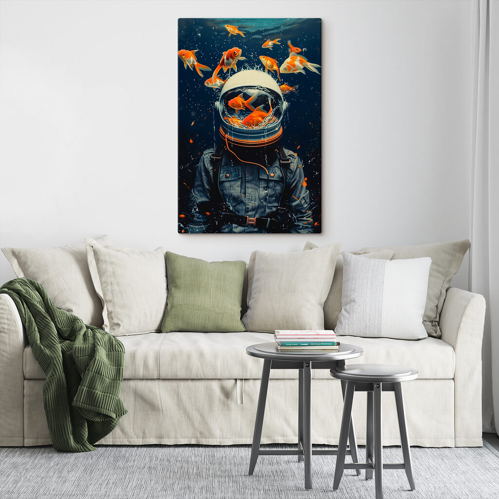 Poissons de l’espace dans un intérieur