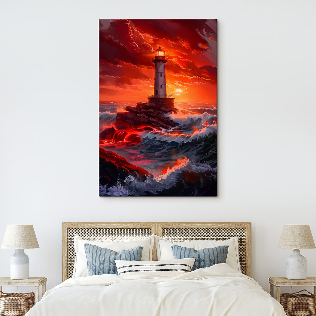 Phare et ciel embrasé — intérieur 2