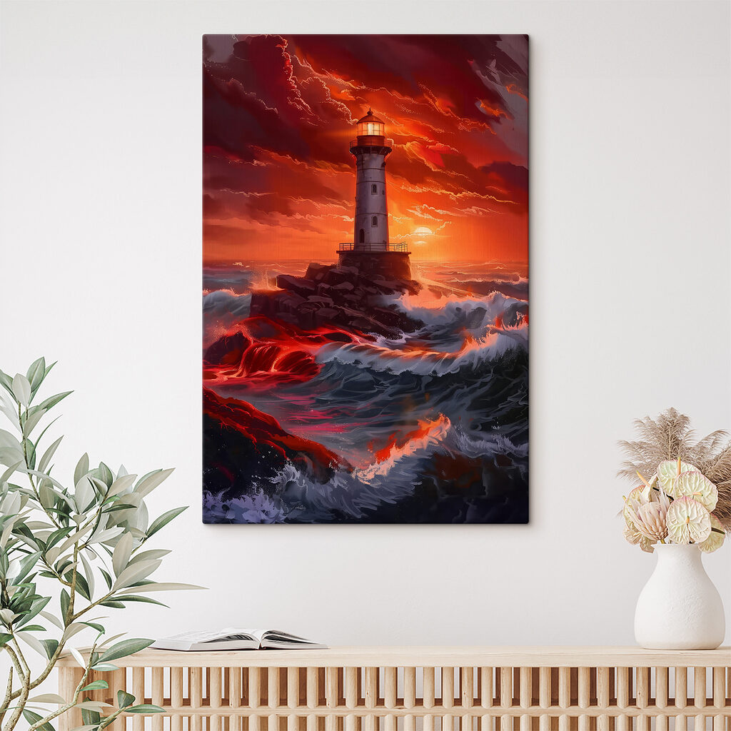 Phare et ciel embrasé — intérieur 3