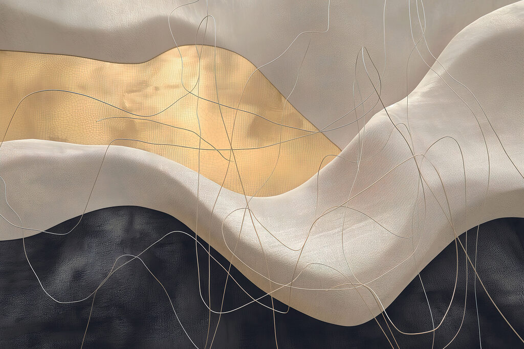 Lignes sur gris ondulé — motif complet