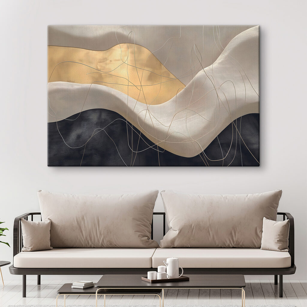 Lignes sur gris ondulé — intérieur 1