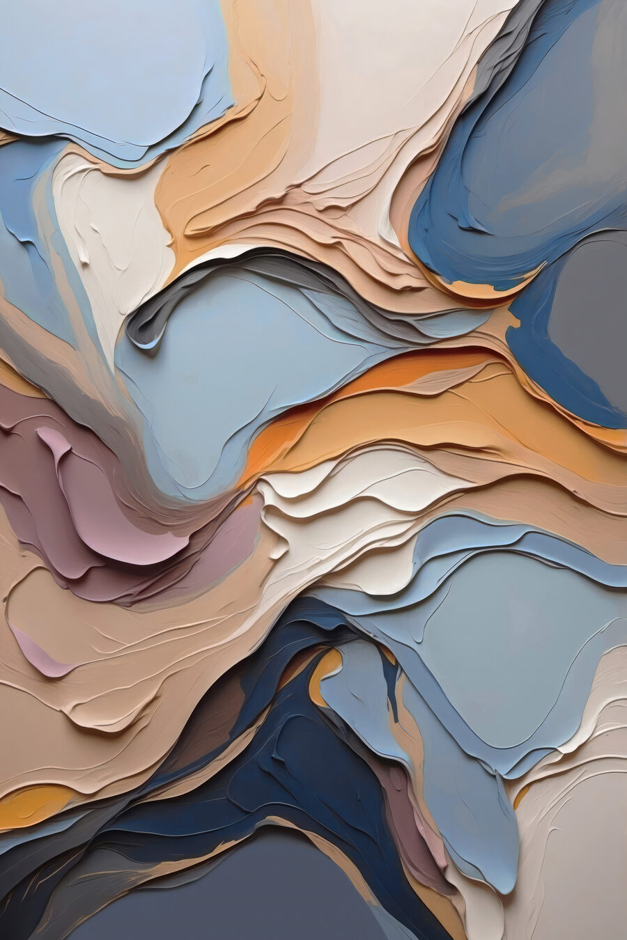 Pastels et bleu profond — motif complet