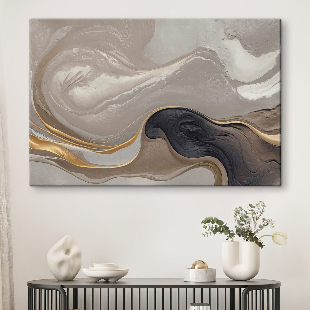Vagues grises, lignes dorées — intérieur 3