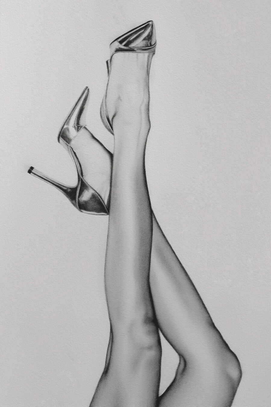 Talons hauts au crayon — motif complet