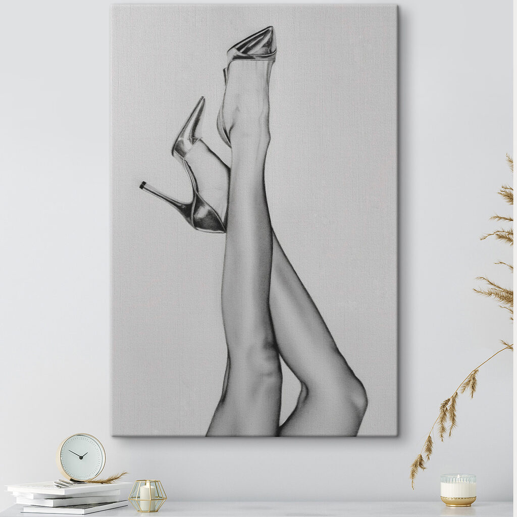 Talons hauts au crayon — intérieur 1