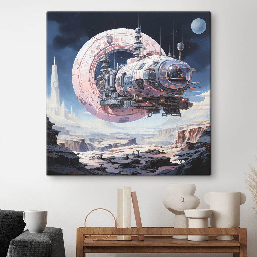 Vaisseau sur planète glacée — intérieur 1