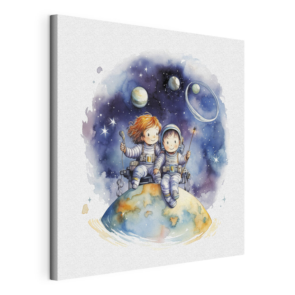 Ensemble sur une planète, toile tendue et bord enveloppé