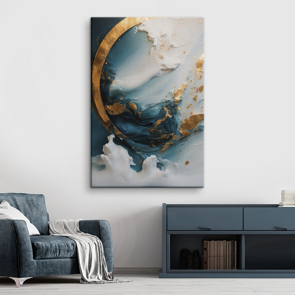 Arc doré sur turquoise — intérieur 2