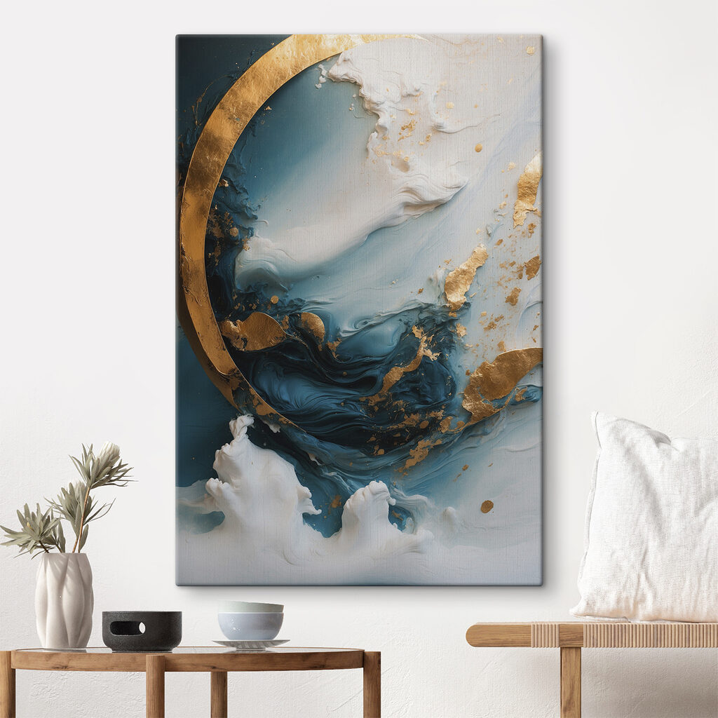 Arc doré sur turquoise — intérieur 3