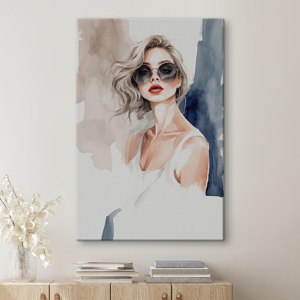 Lunettes de soleil aquarellées — intérieur 1