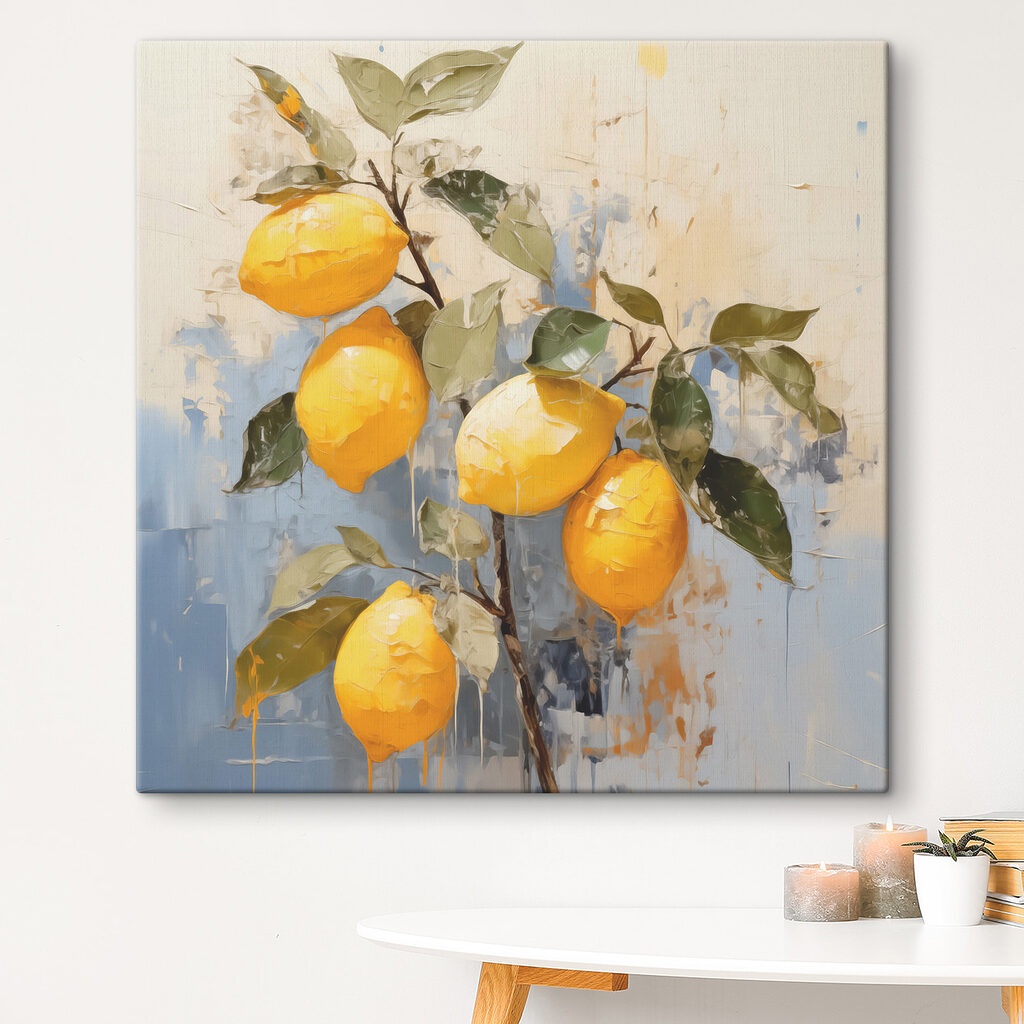Branche de citronnier dans un intérieur