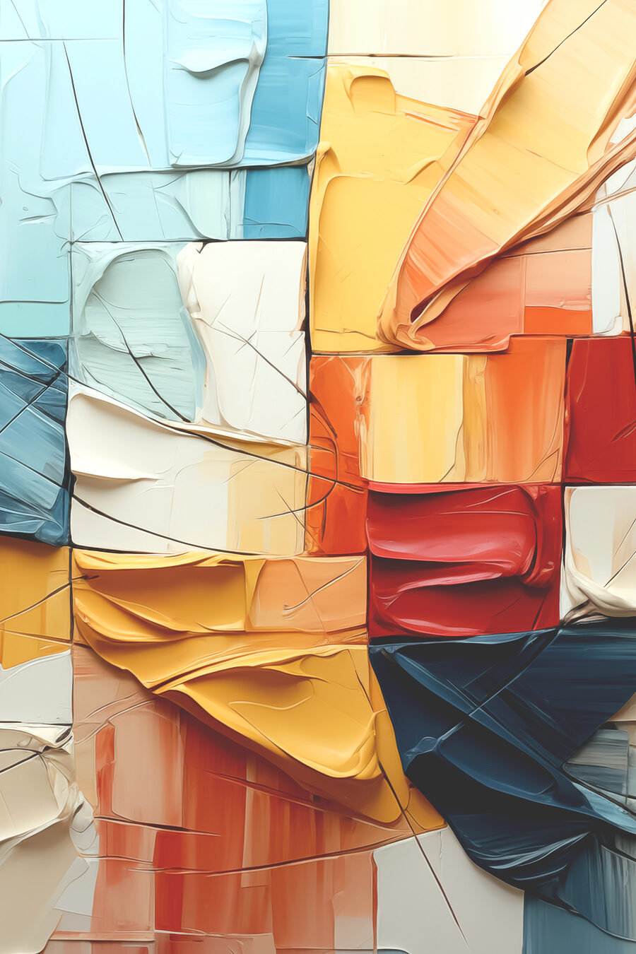 Pliages de couleurs — motif complet