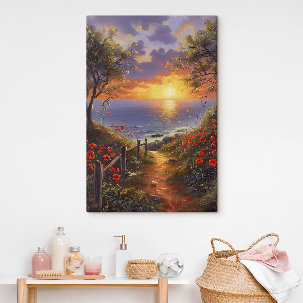 Sentier fleuri au couchant — intérieur 2
