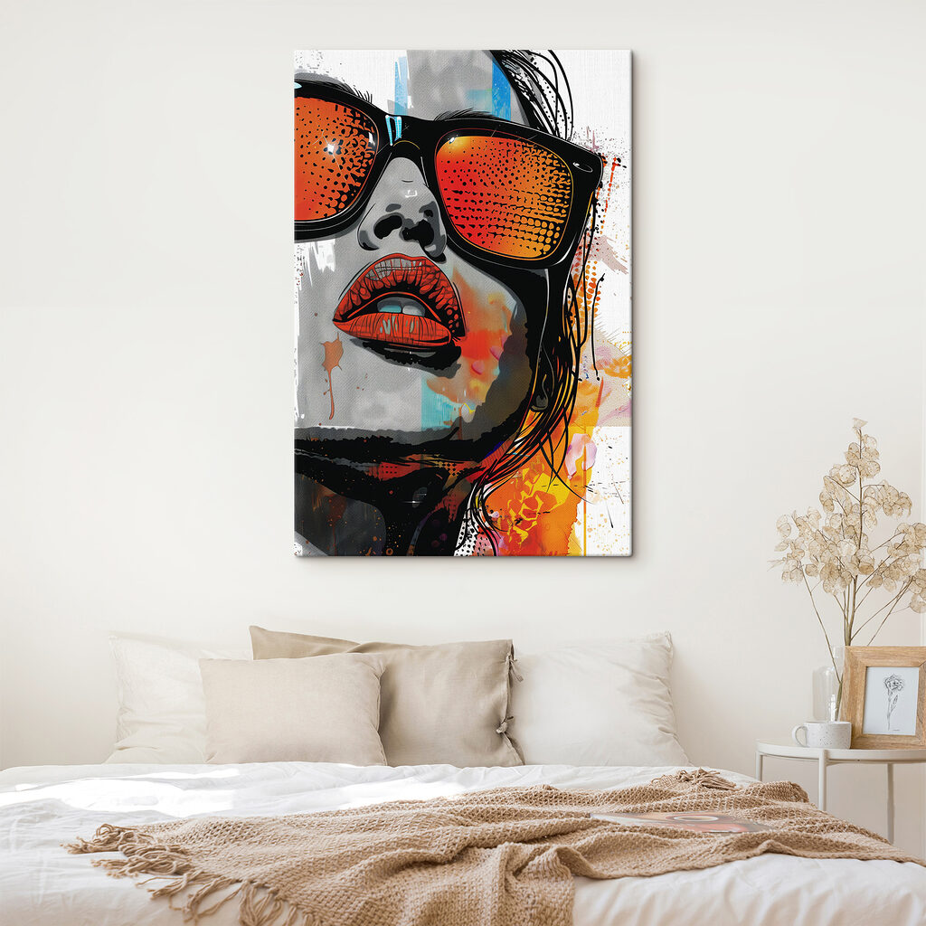 Lunettes aux reflets orange — intérieur 1