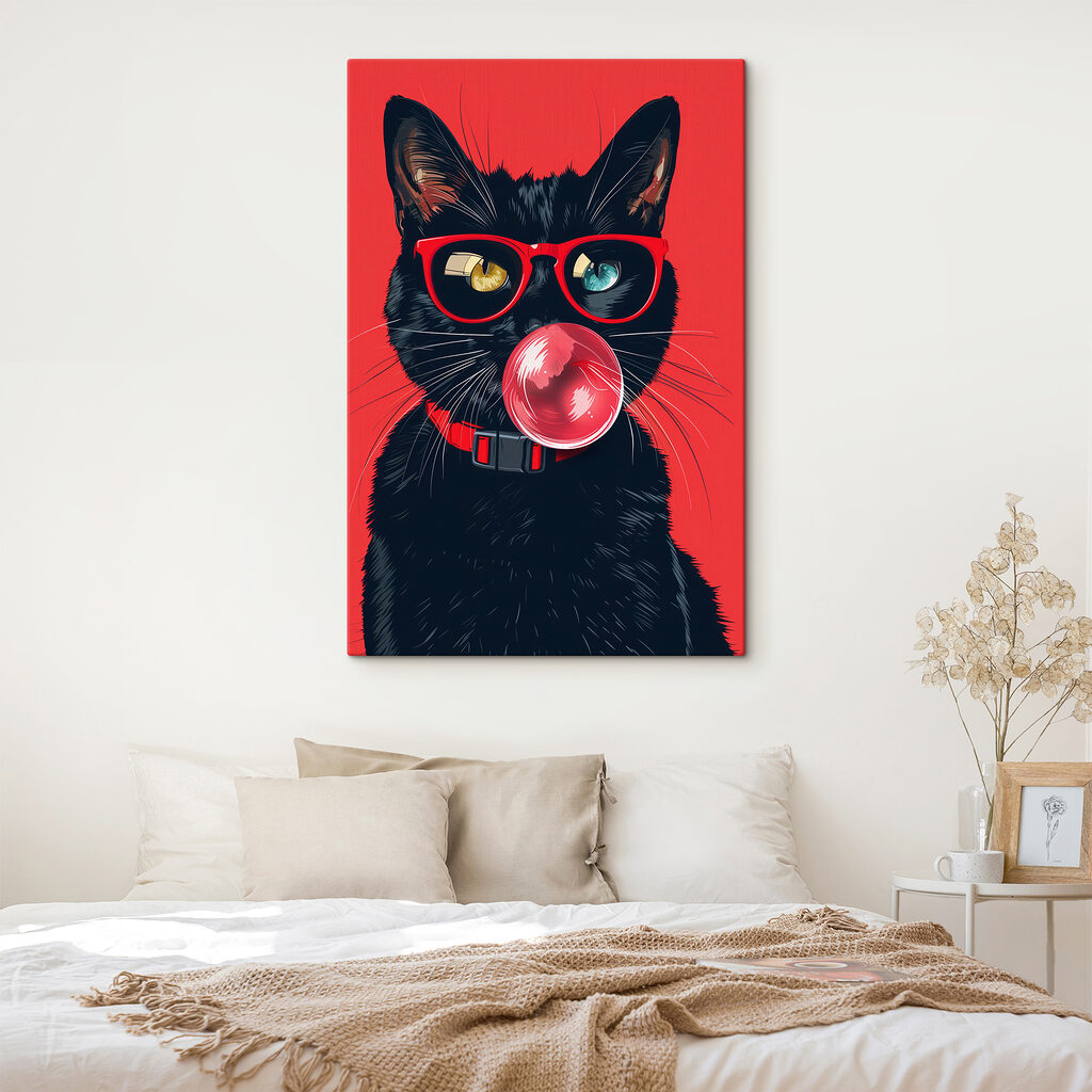 Chat au chewing-gum — intérieur 1