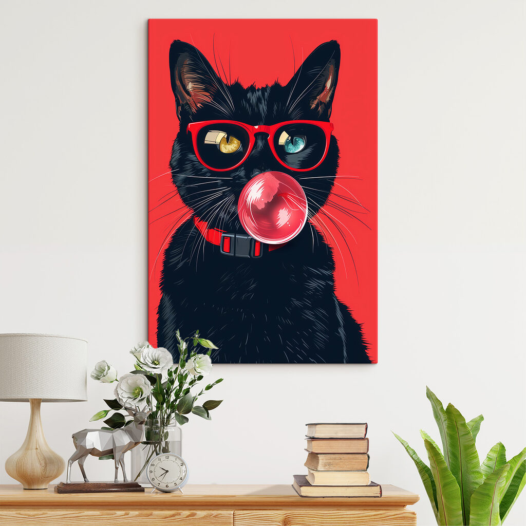 Chat au chewing-gum — intérieur 2