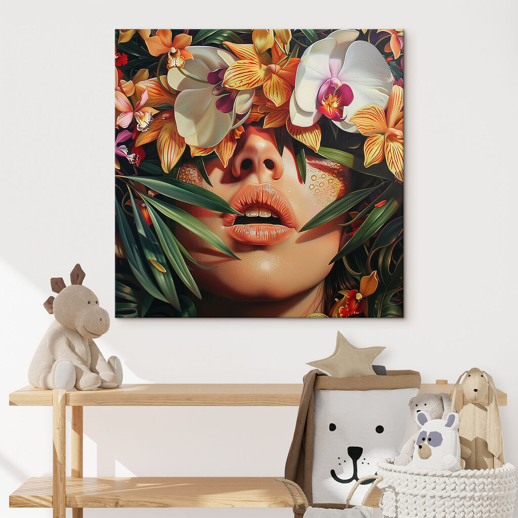 Orchidées et lèvres dorées — intérieur 1