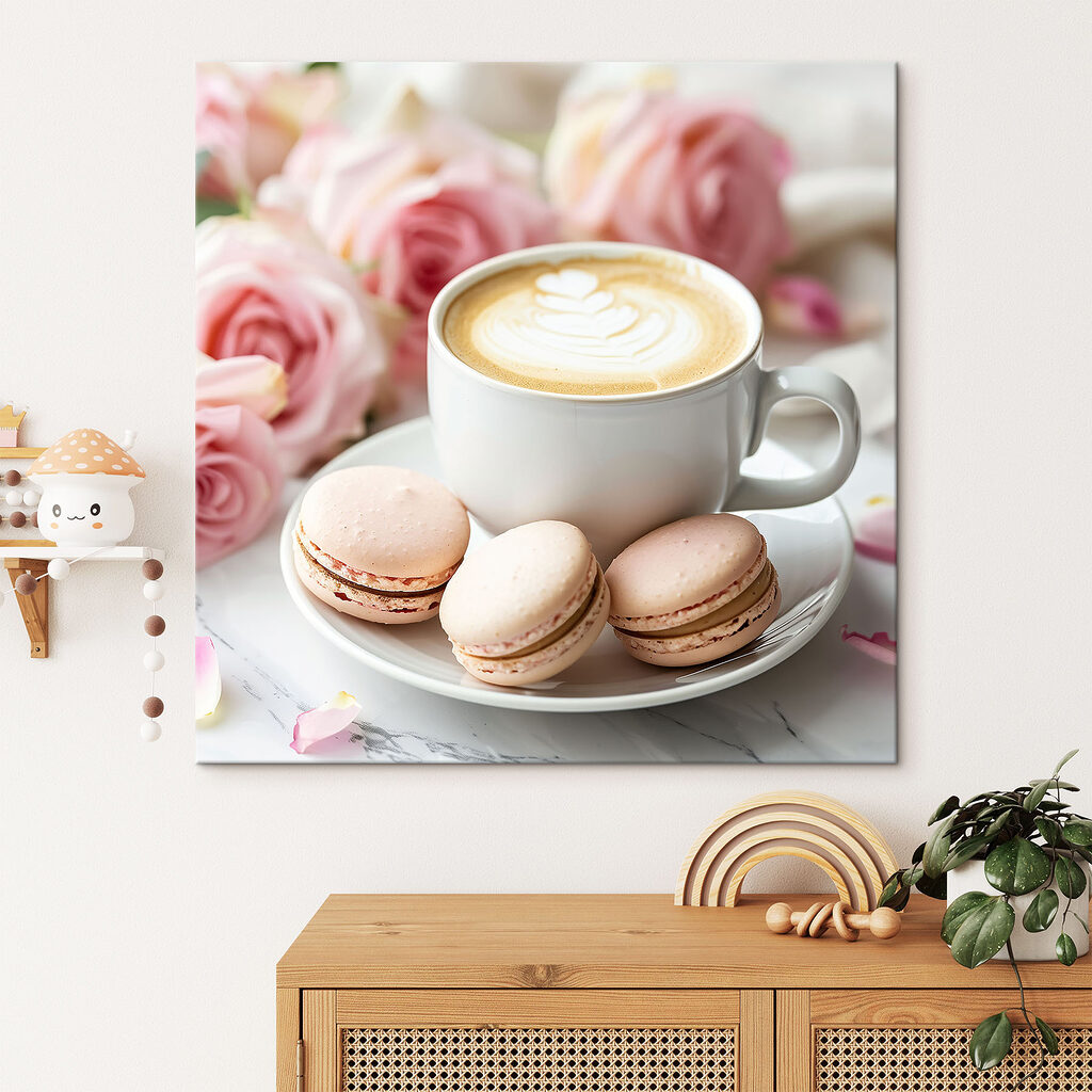 Cappuccino et macarons — intérieur 2