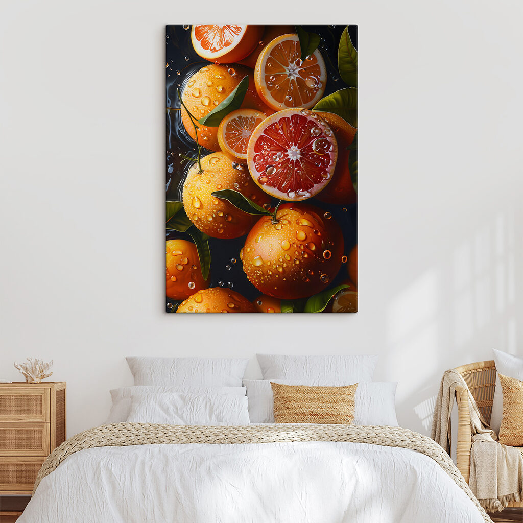 Oranges sur fond sombre — intérieur 2