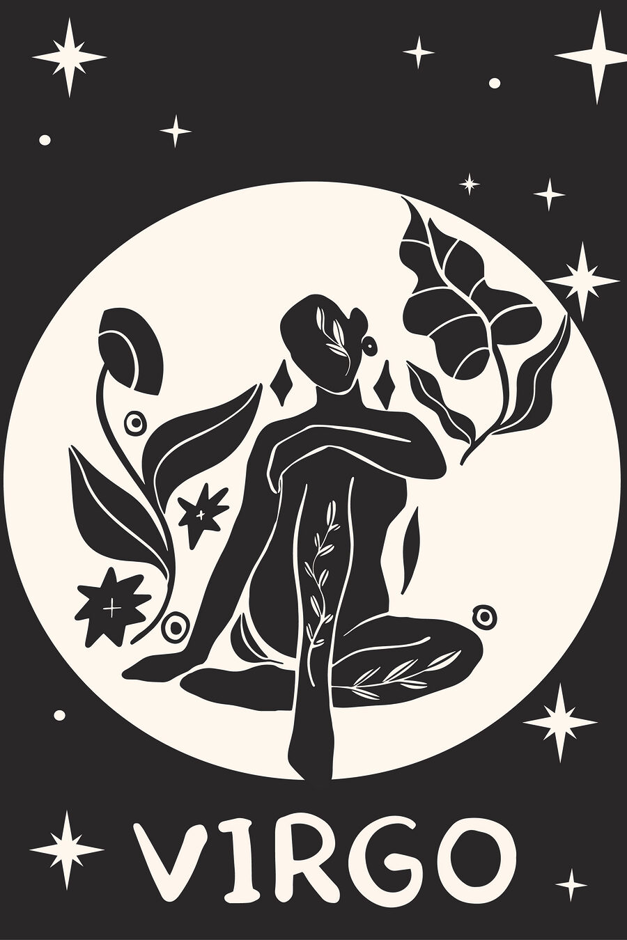 Vierge sous les étoiles — motif complet