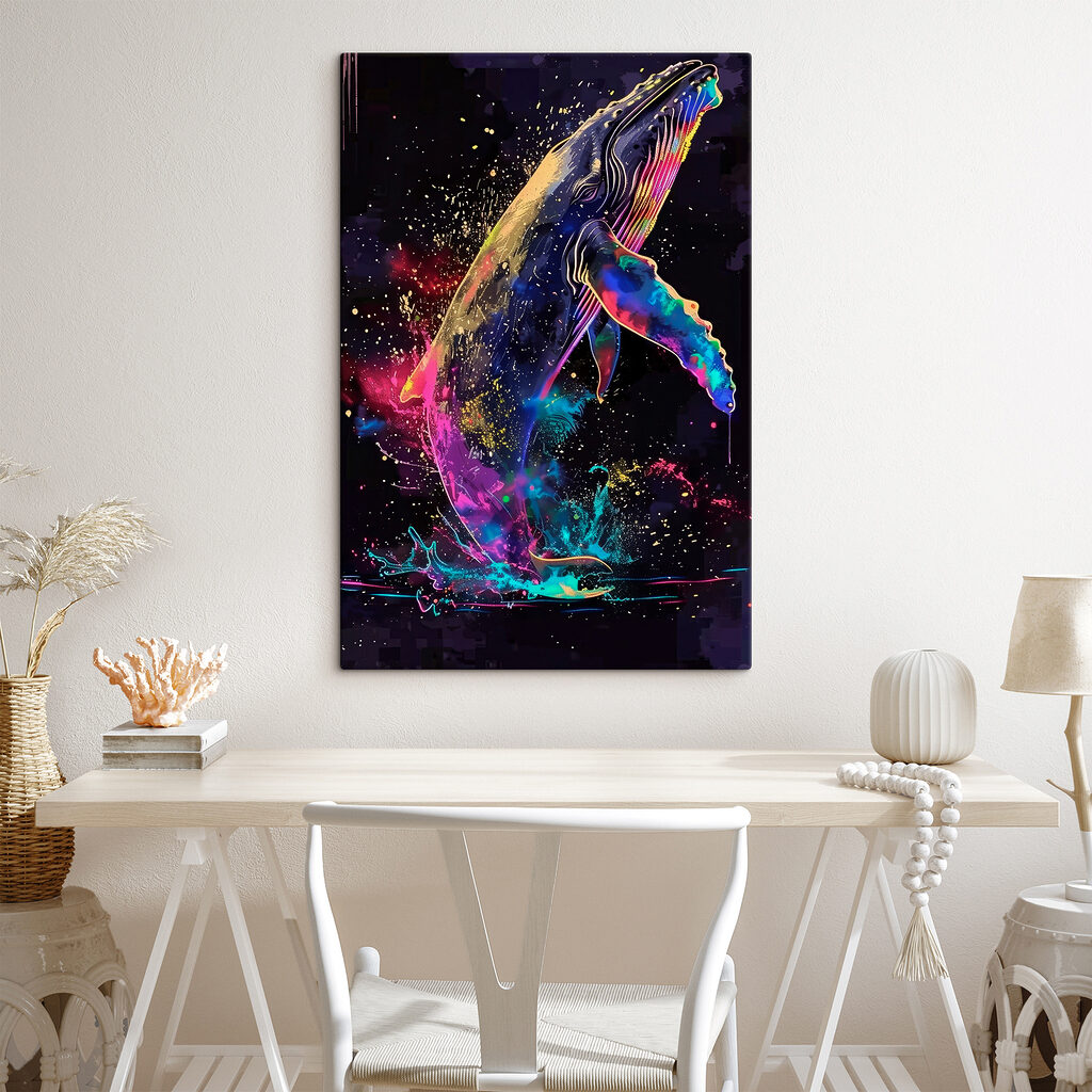 Baleine jaillissant des couleurs — intérieur 2