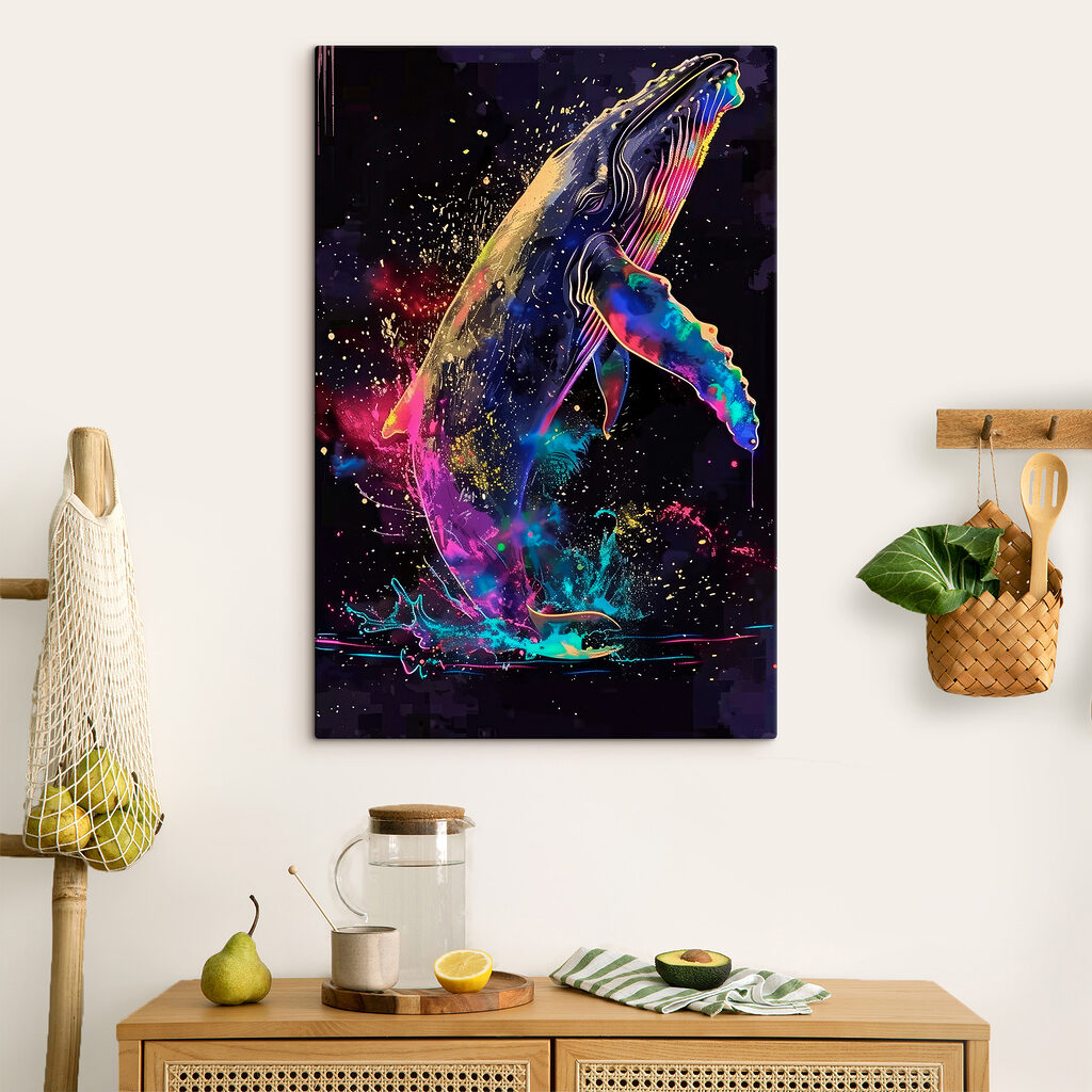 Baleine jaillissant des couleurs — intérieur 3