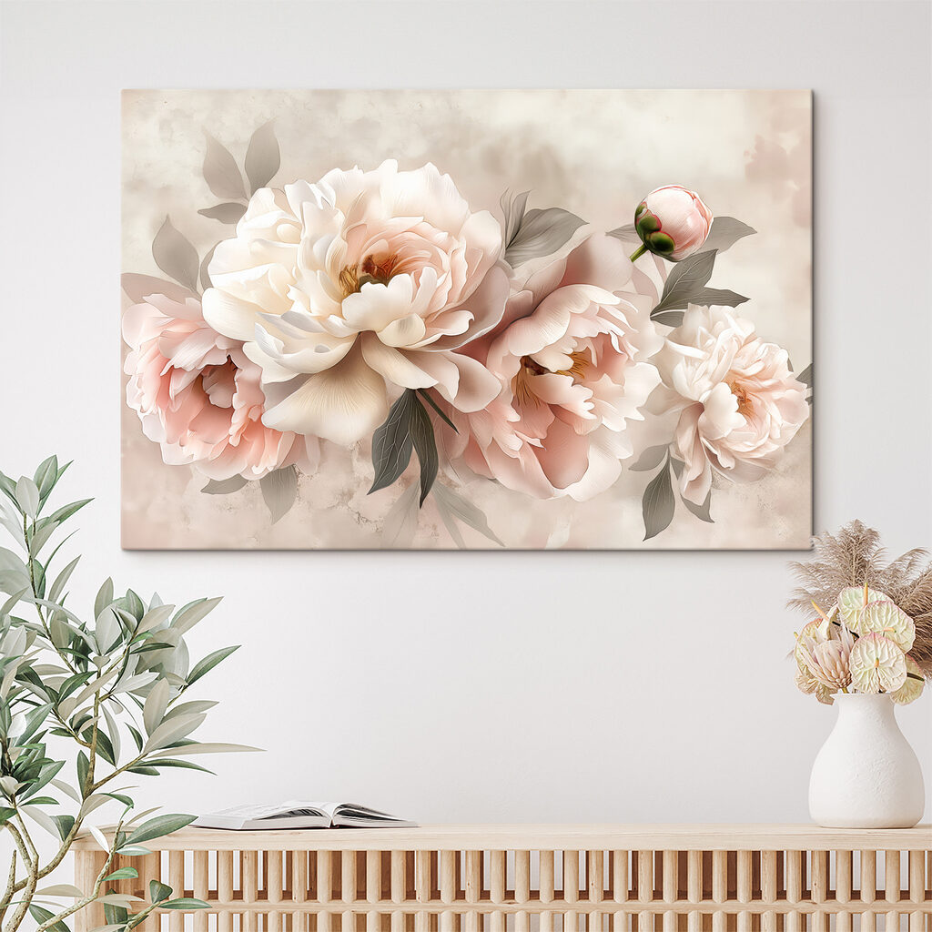 Pivoines tout en douceur dans un intérieur