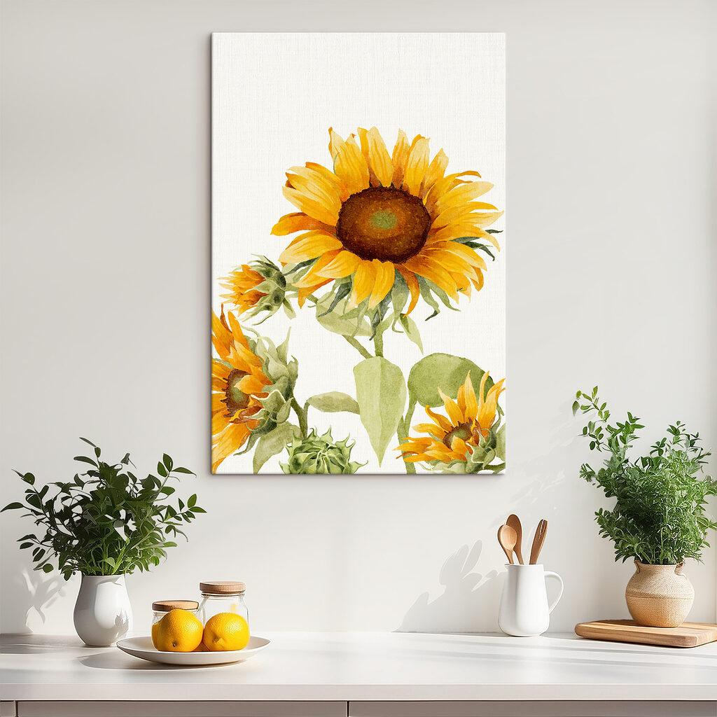 Tournesol vers le ciel — intérieur 1