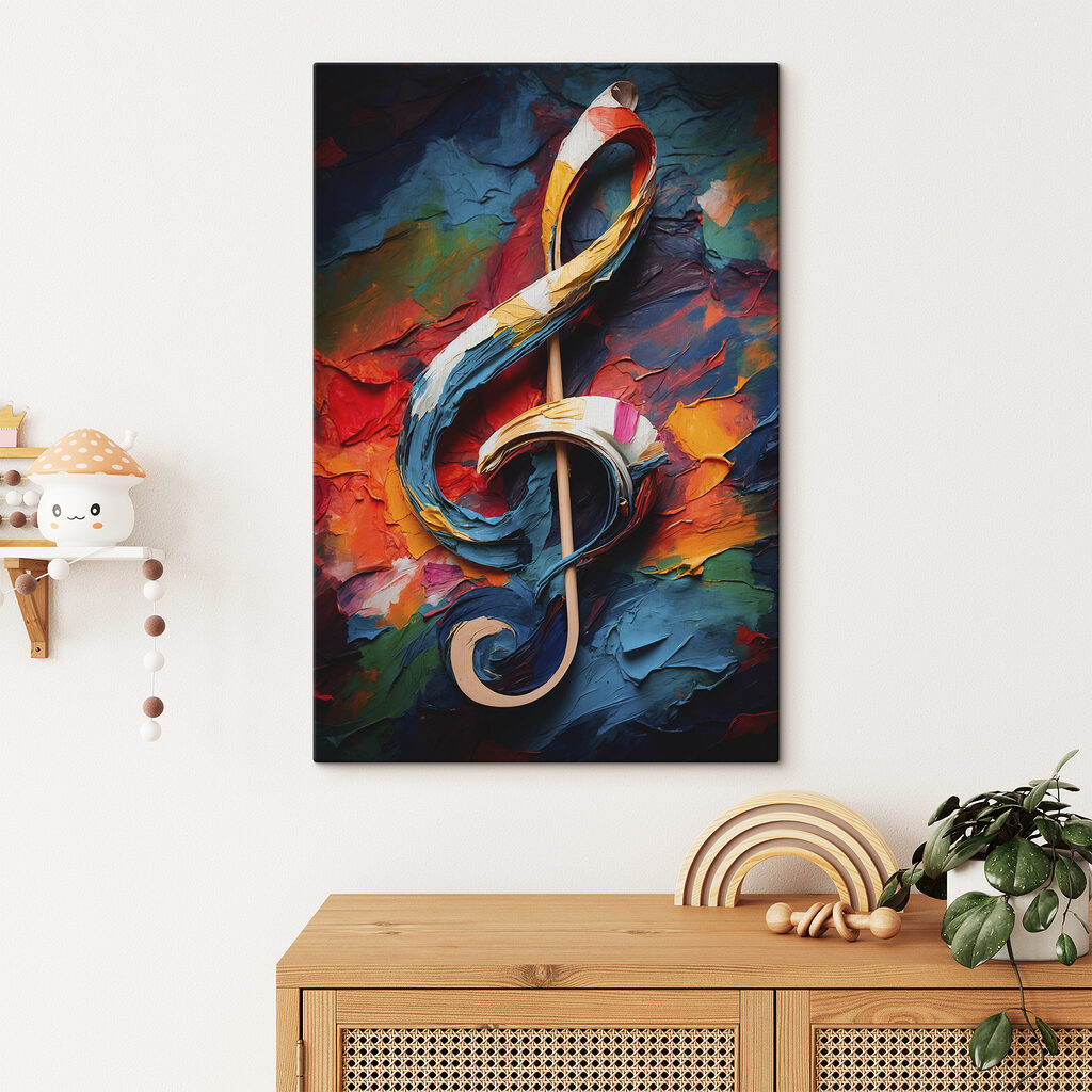 Clé de sol colorée — intérieur 2