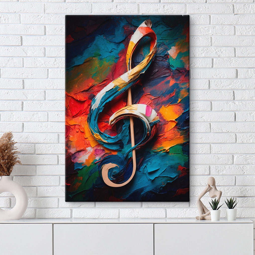 Clé de sol colorée — intérieur 3