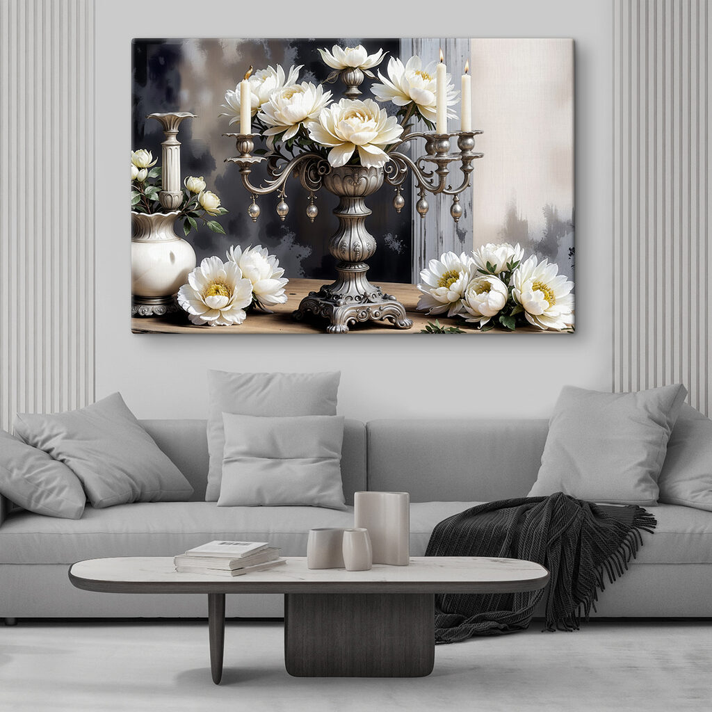 Lotus blancs aux chandelles — intérieur 1