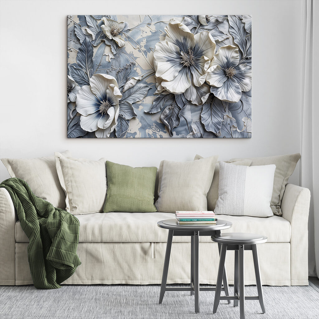 Fleurs aux gris froids — intérieur 1