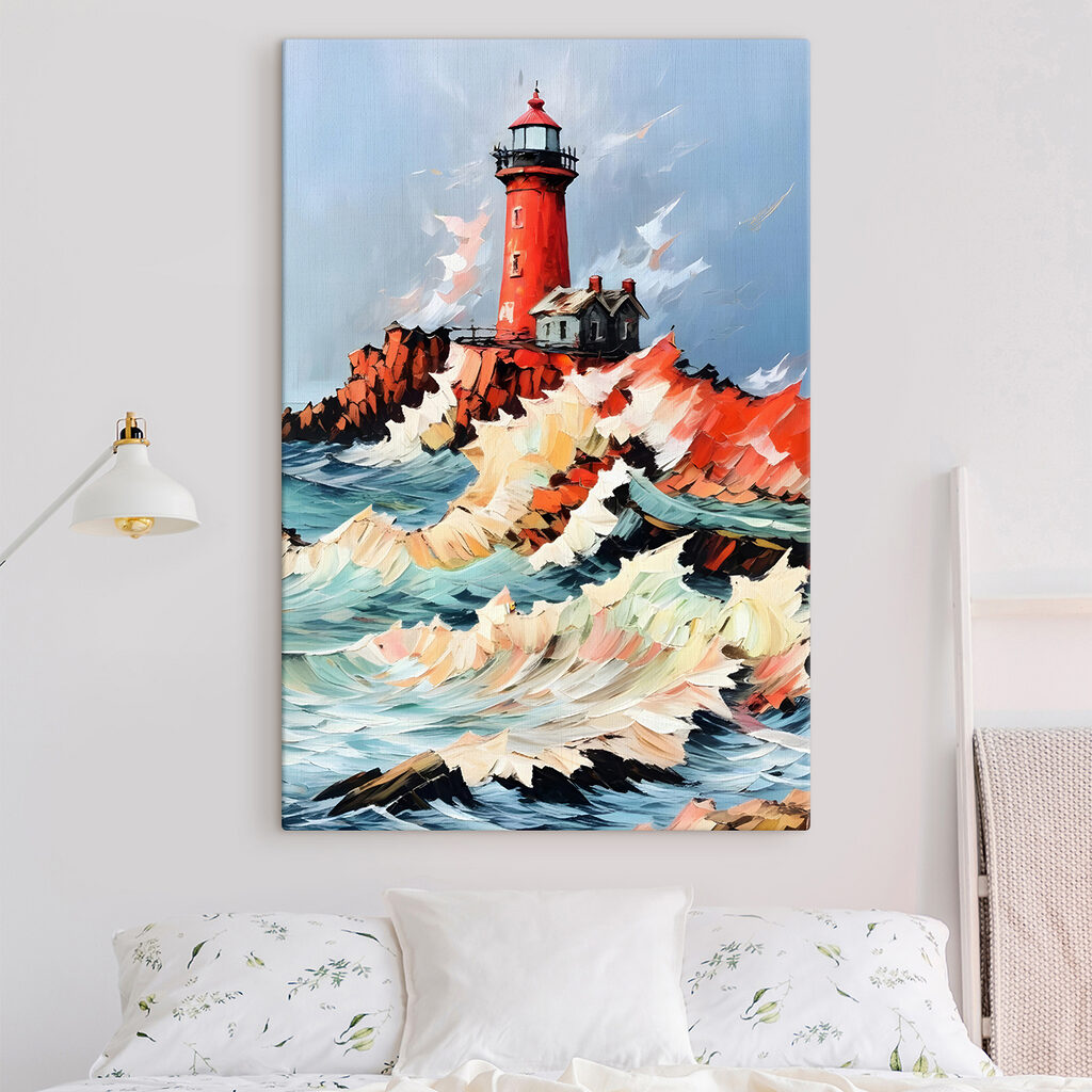 Phare rouge et ressac — intérieur 2