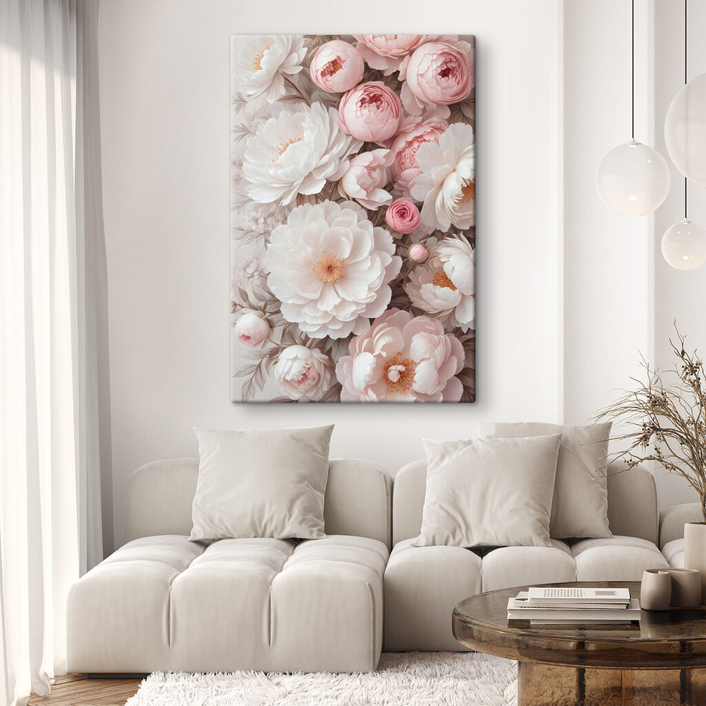Rosettes roses et blanches — intérieur 1