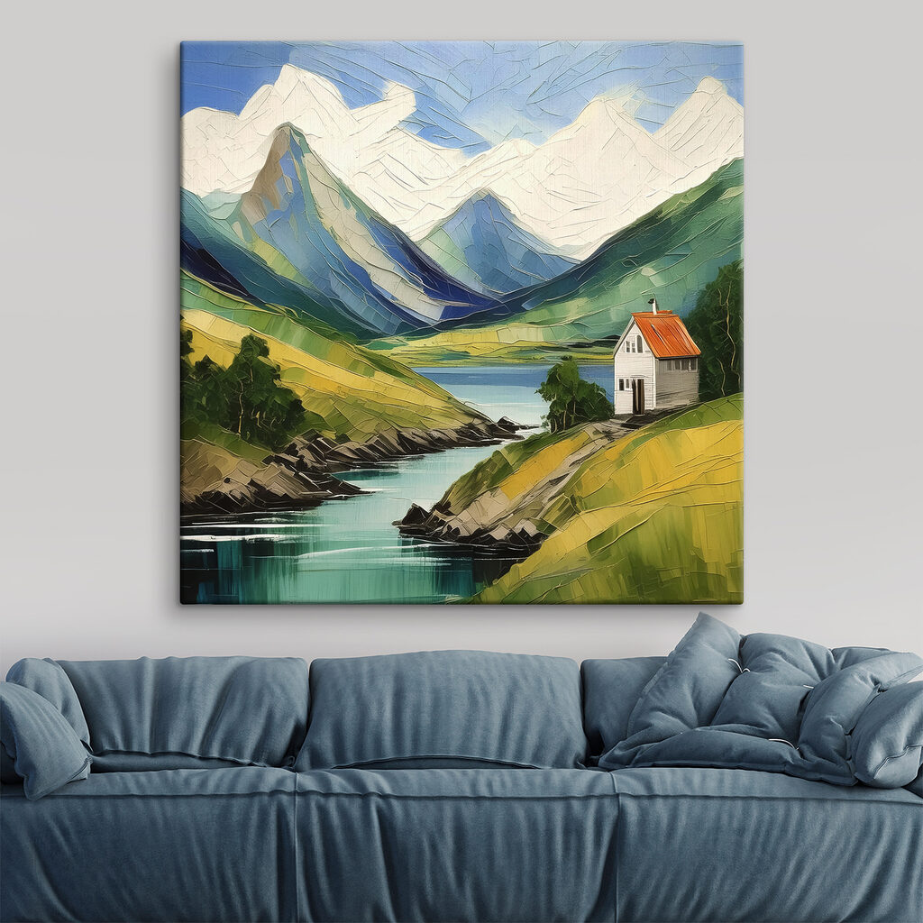 Chapelle sur l’eau turquoise — intérieur 2