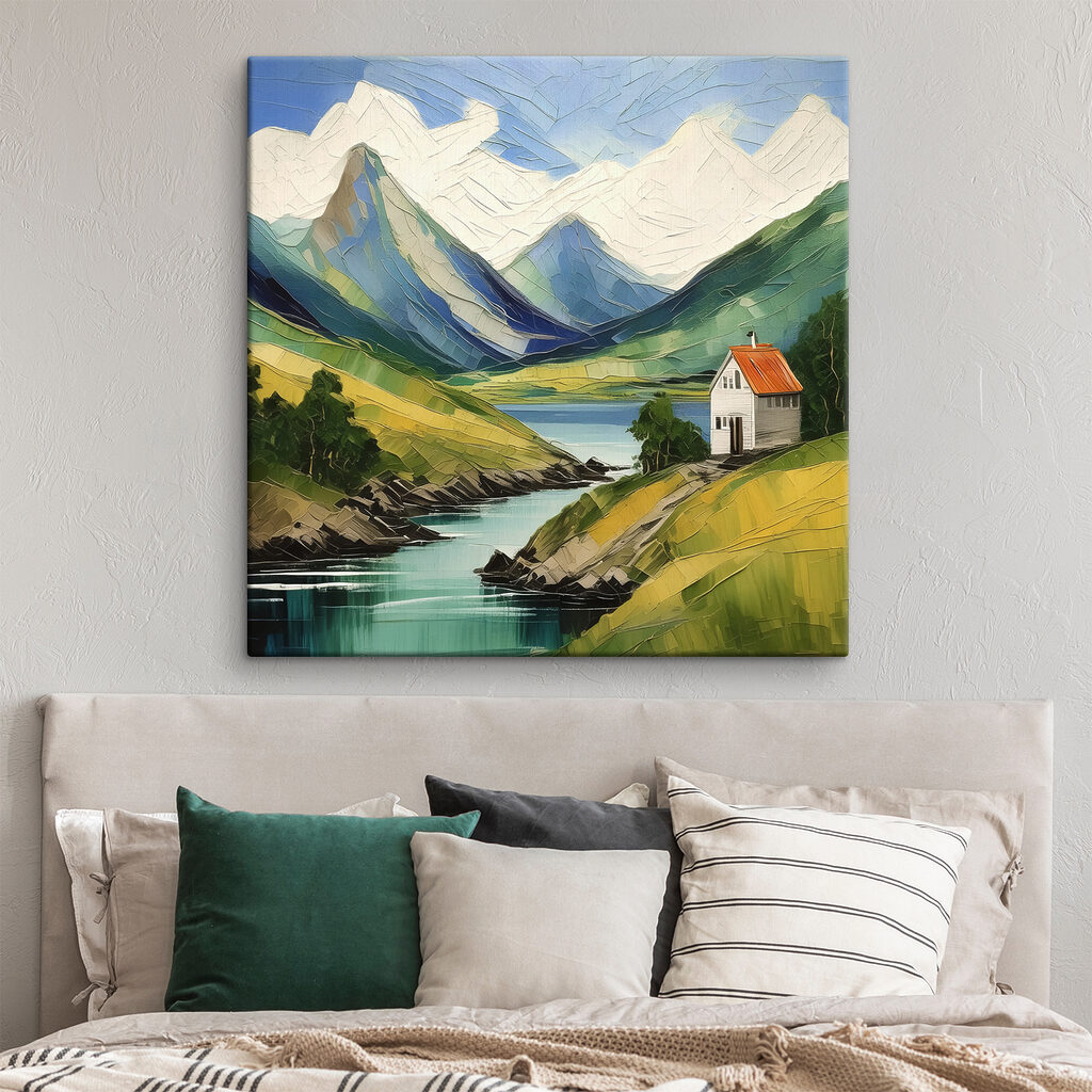 Chapelle sur l’eau turquoise — intérieur 1