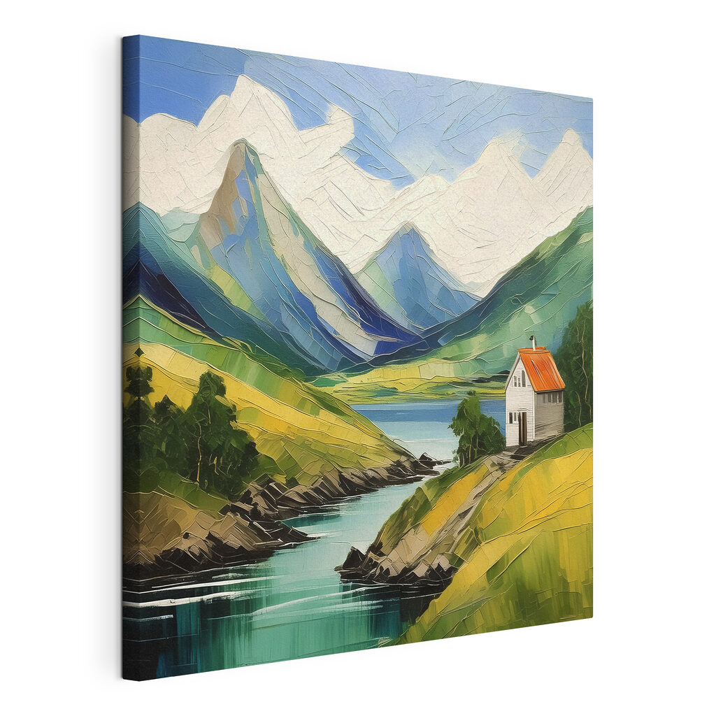 Chapelle sur l’eau turquoise — vue du produit