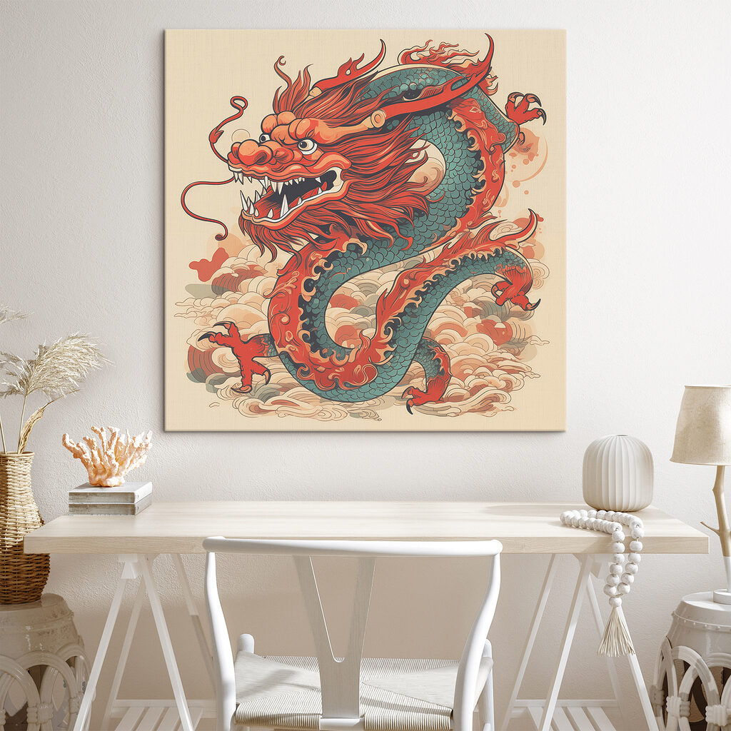 Dragon et nuages enroulés — intérieur 2