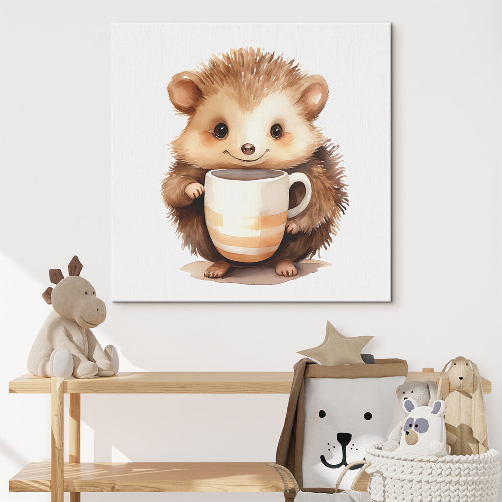 Hérisson et sa tasse — intérieur 1