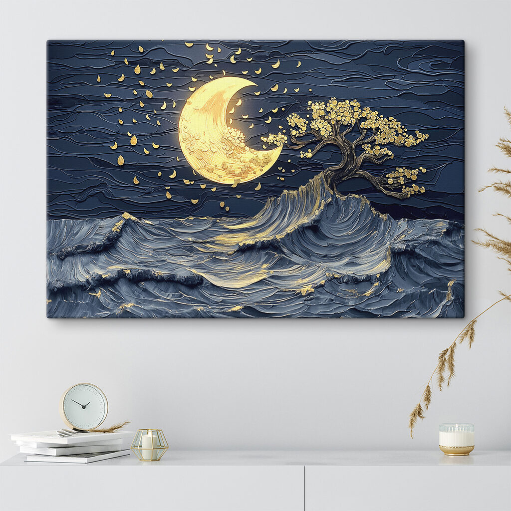 Arbre et vagues nocturnes — intérieur 3