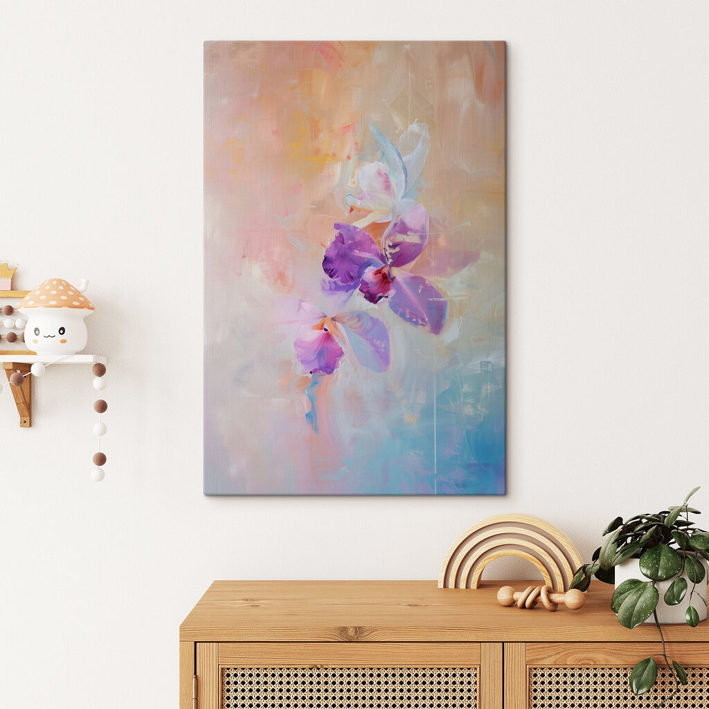 Orchidée en voile pastel — intérieur 2