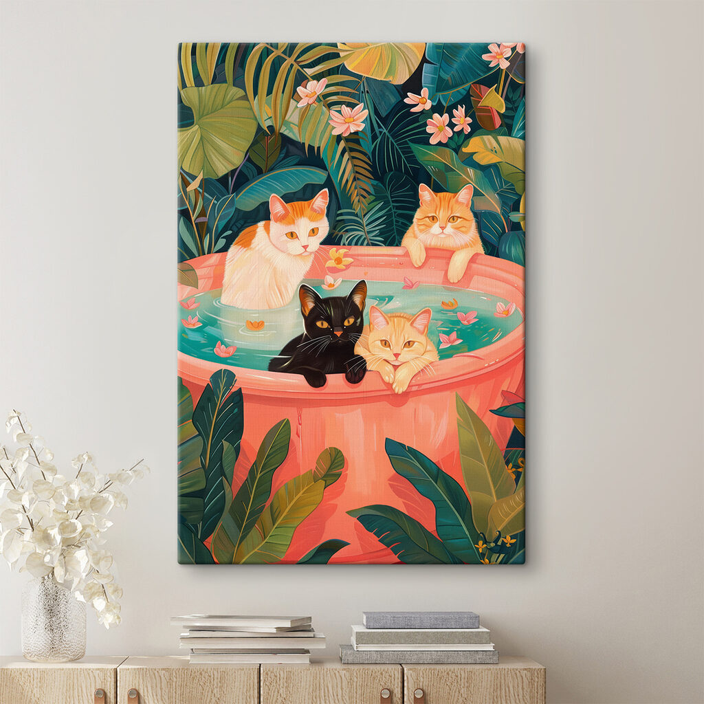 Bain tropical pour chats — intérieur 2