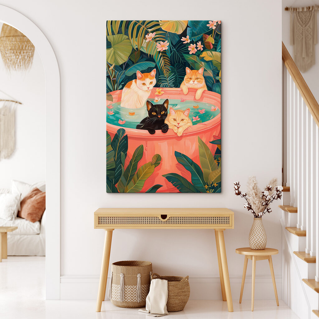 Bain tropical pour chats — intérieur 1