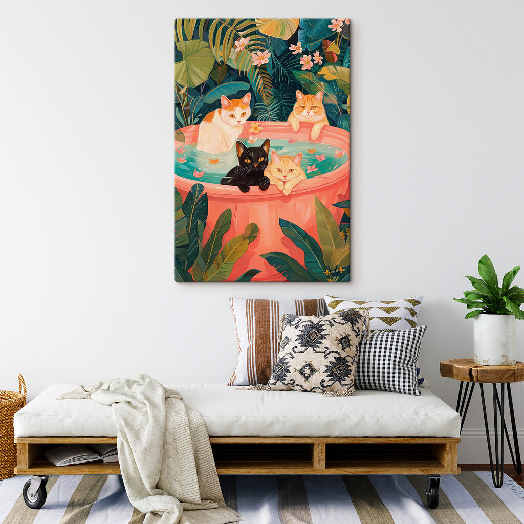Bain tropical pour chats — intérieur 3